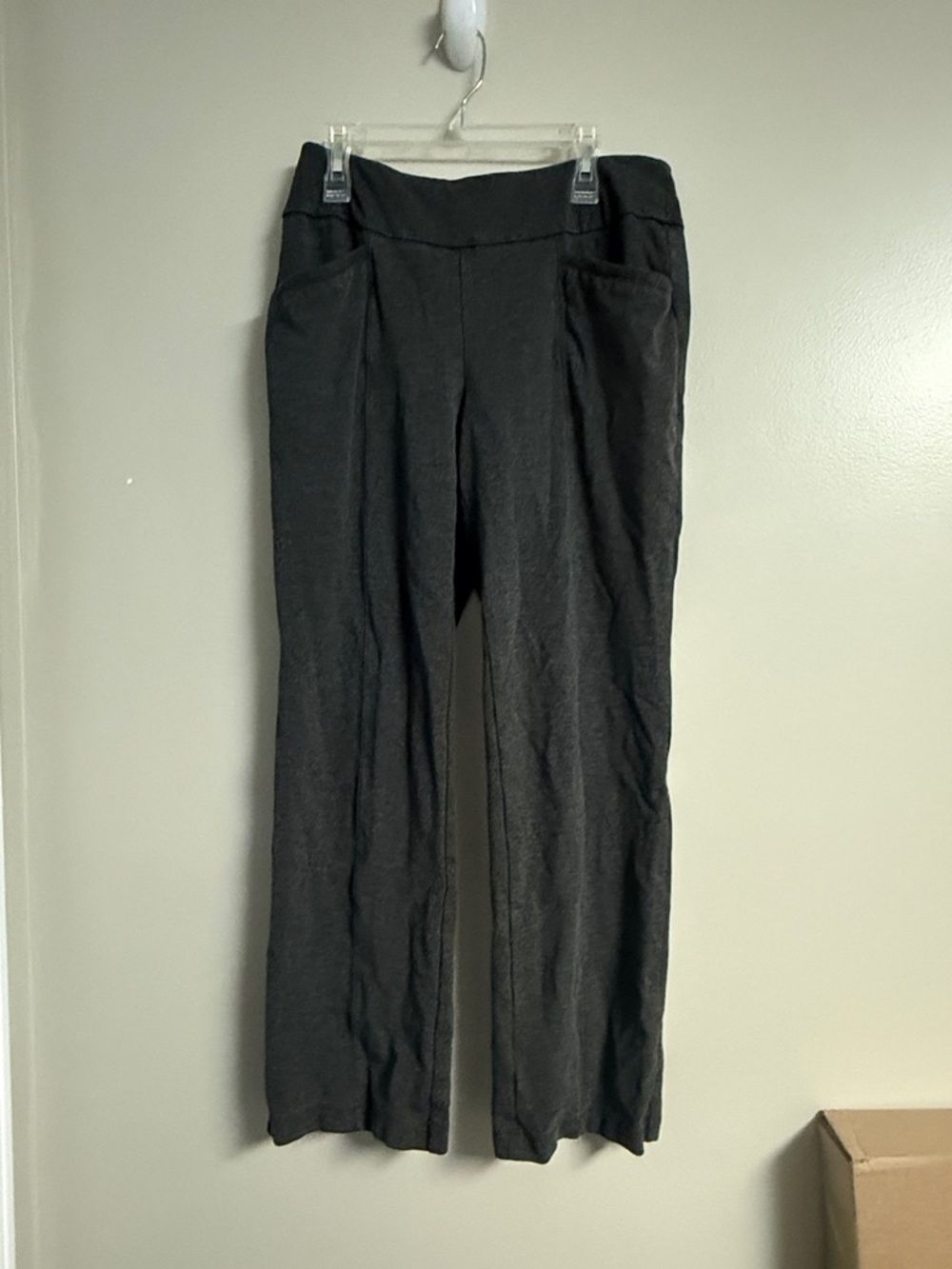 Dark Gray Straight-Leg Pants